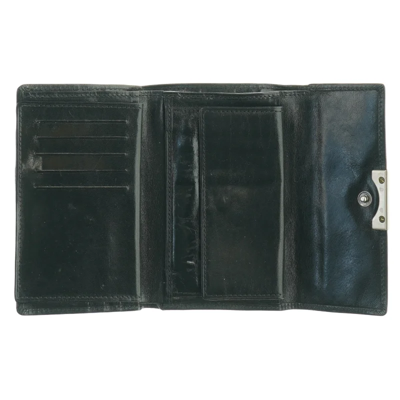 Sort læderpung fra Adax (str. 15 x 10 cm)