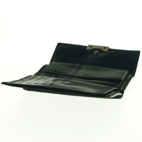 Sort læderpung fra Adax (str. 15 x 10 cm)