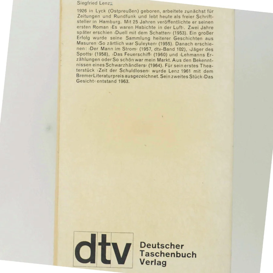 Siegfried Lenz: Brot und Spiele fra Deutscher Taschenbuch Verlag