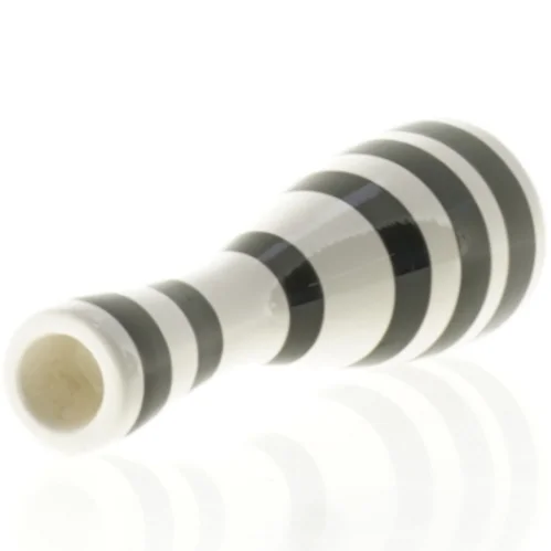 Stribet keramisk vase (str. 20 cm)