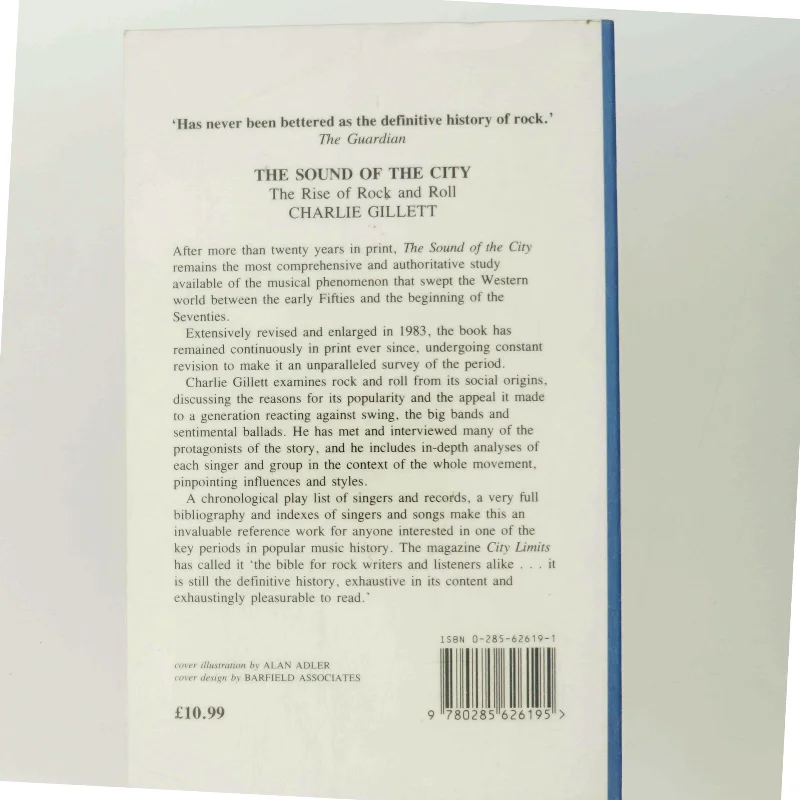 The sound of the city : the rise of rock and roll af Charlie Gillett (Bog)
