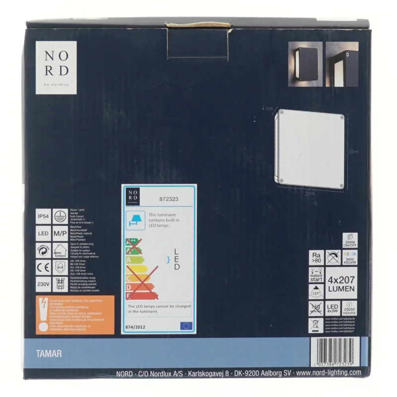 Udendørs LED væglampe Nordlux Tamar fra Nordlux (str. 22x22 cm)