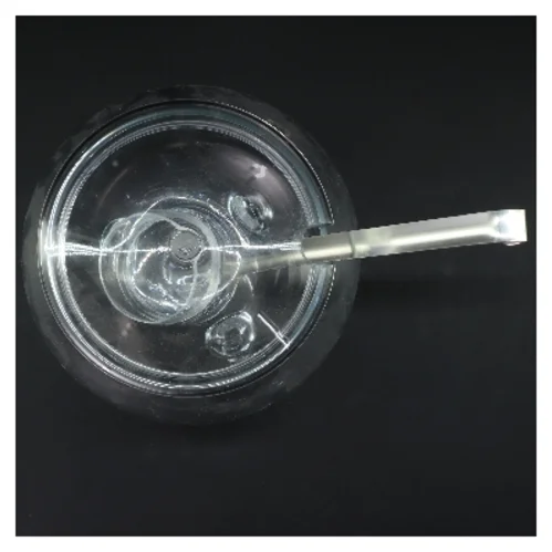 Glas punchbowle med låg og ske (str. 20 cm)