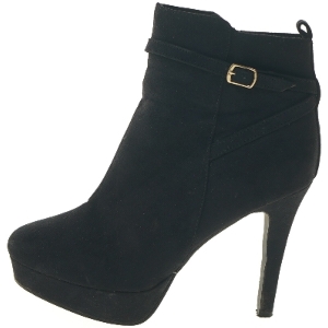 Sorte ankelstøvler med stilet hæl fra H&M (str. 37 )