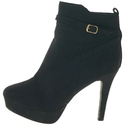 Sorte ankelstøvler med stilet hæl fra H&M (str. 37 )