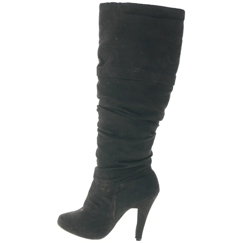 Sort højhælet støvle (str. 37 )