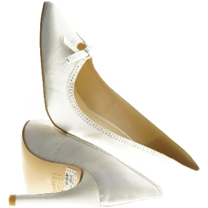 Hvide damesko med hæl fra New Step (str. 38 )