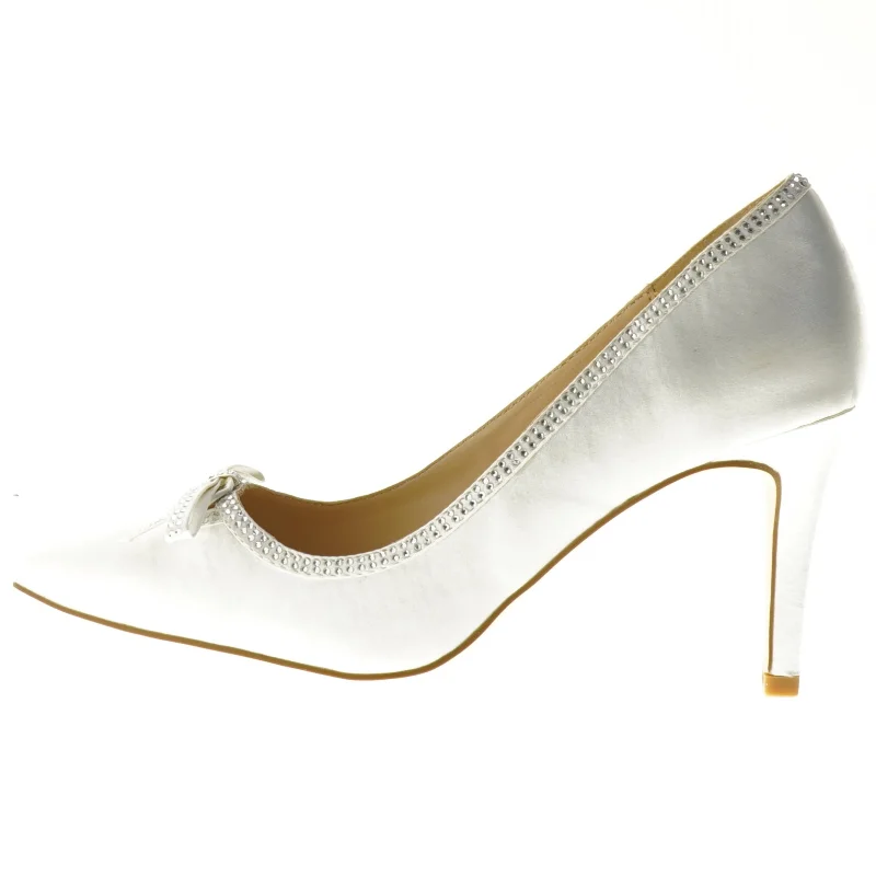 Hvide damesko med hæl fra New Step (str. 38 )