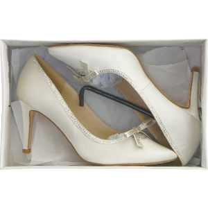 Hvide damesko med hæl fra New Step (str. 38 )