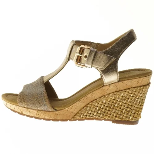 Bronze sandaler med kilehæl fra Gabor (str. længde 22 cm)