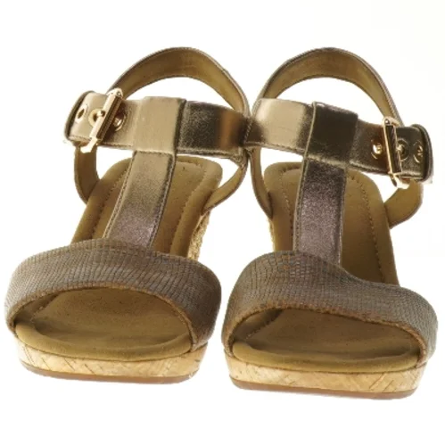 Bronze sandaler med kilehæl fra Gabor (str. længde 22 cm)