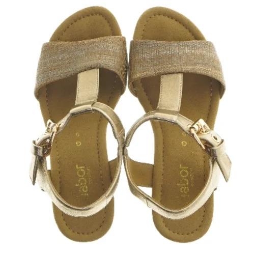 Bronze sandaler med kilehæl fra Gabor (str. længde 22 cm)