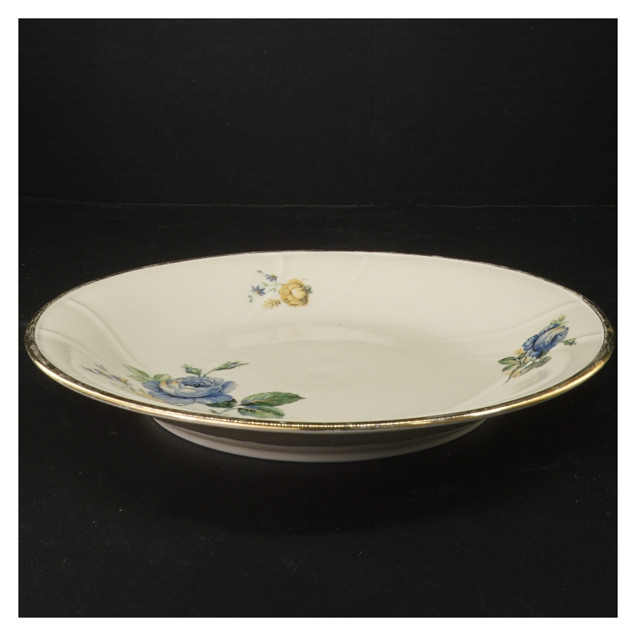 Porcelænsfad med blomstermønster fra KPM (str. Ø 27 cm)