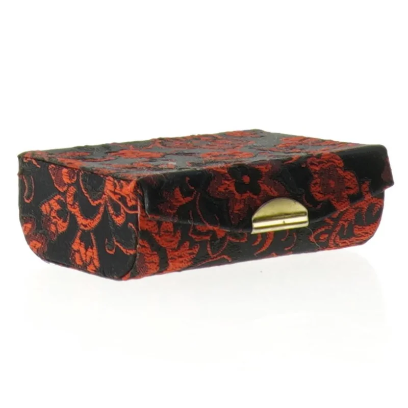 Broderet pung med spejl (str. 9 x 6 x 3 cm)