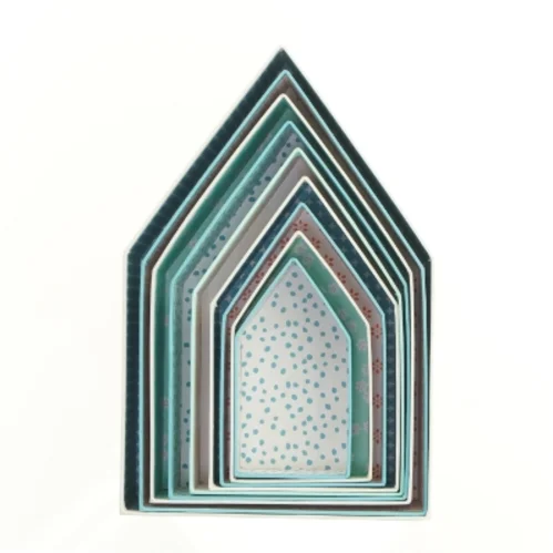 Dekorations huse fra Søstrene Grene (str. 30 x 9 x 19 cm)