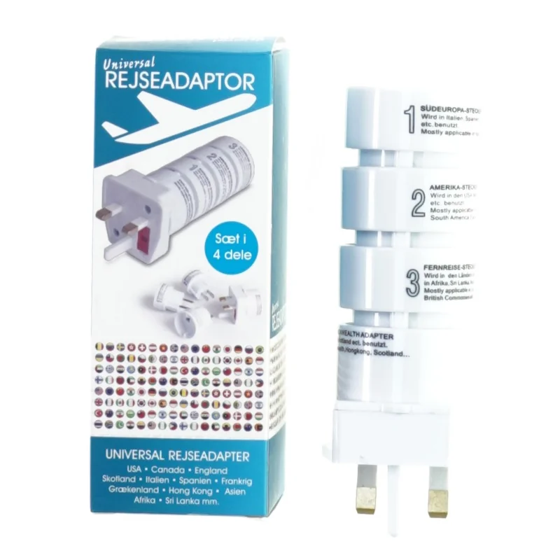 Rejse adaptor fra Universal Rejseadapter (str. 14 cm)
