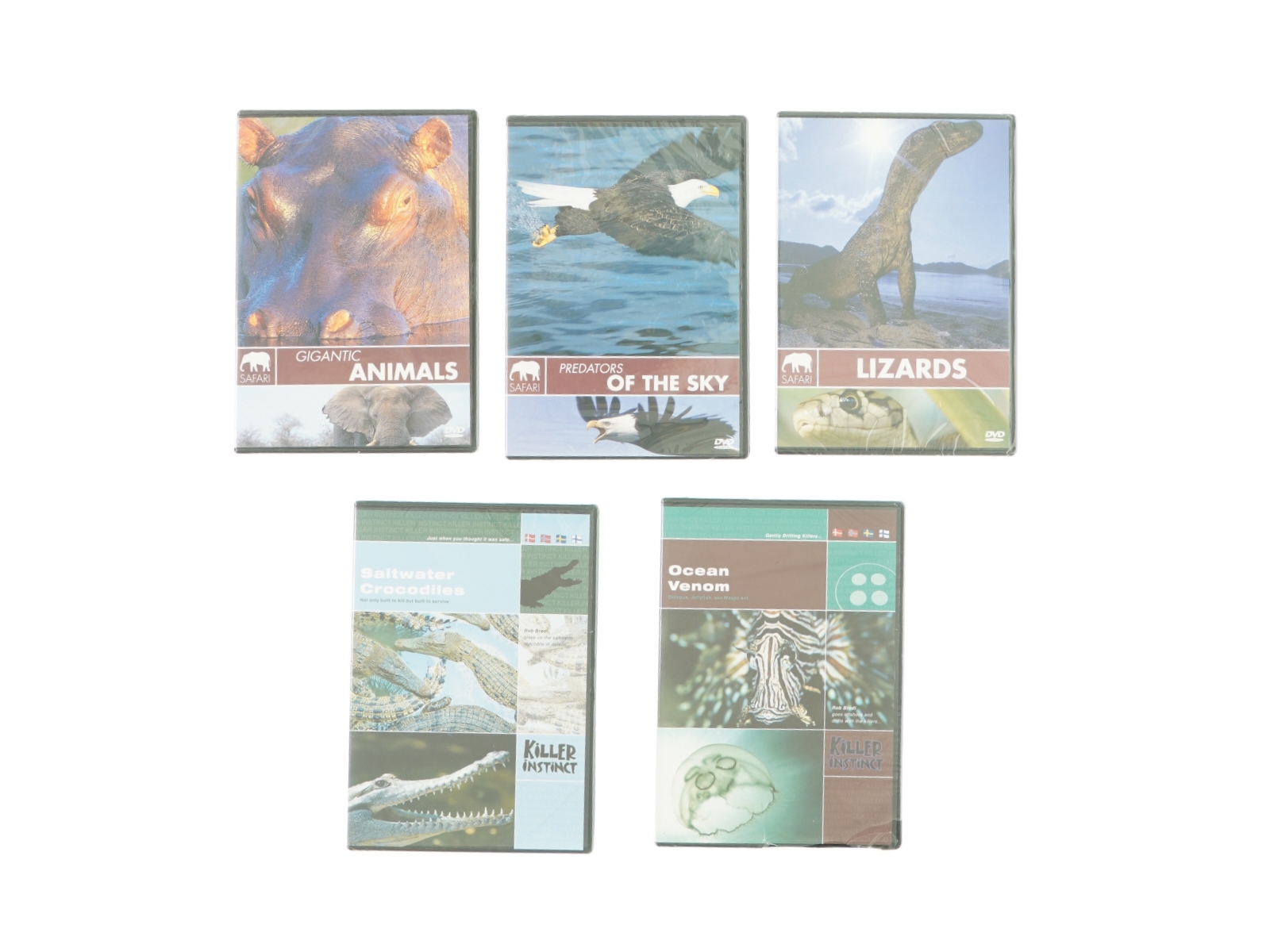 Helt nye  DVD'er med forskellige dyr (Stadig i Folie)