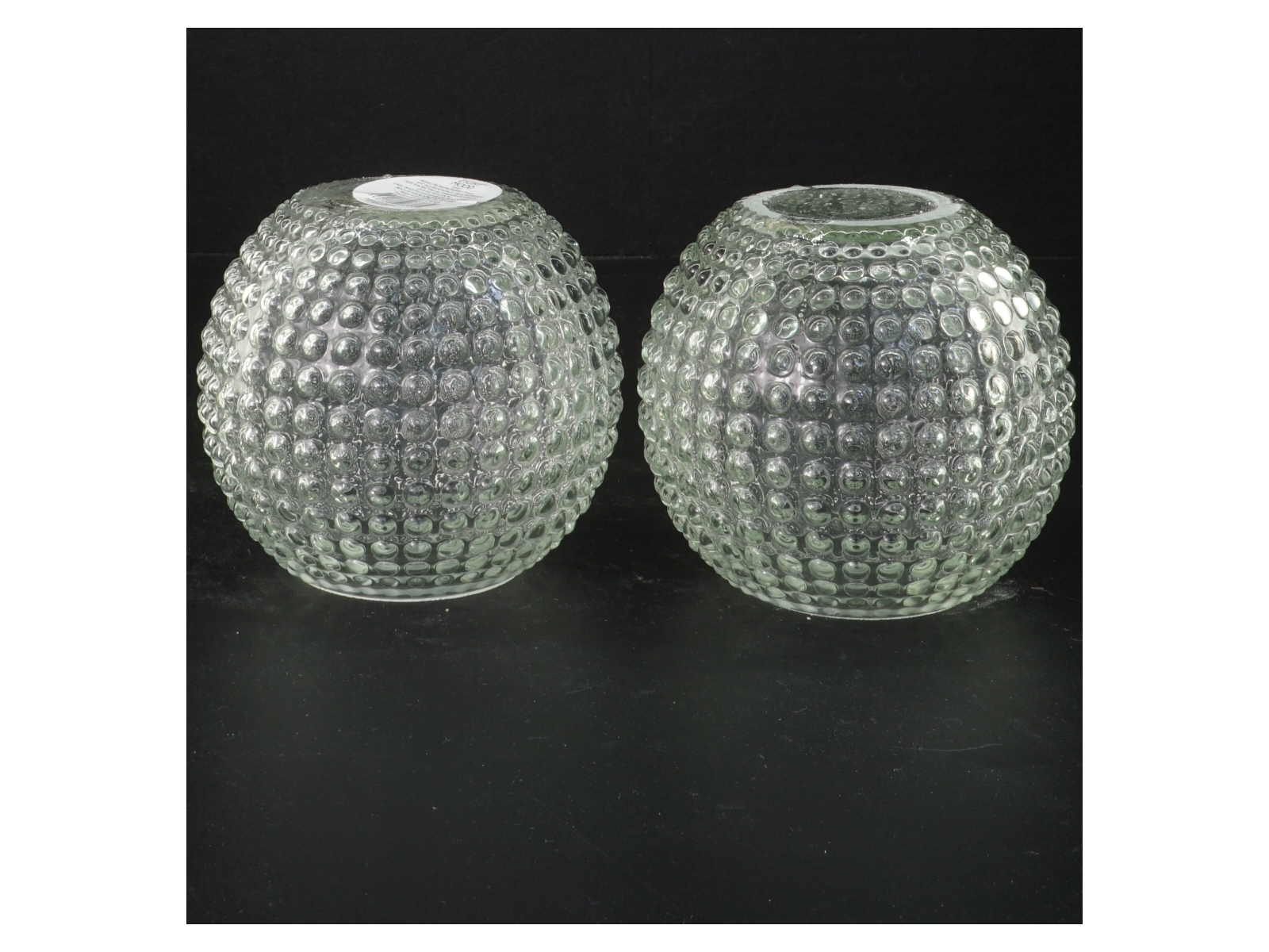 Glas lysestager (str. 10x10 cm)