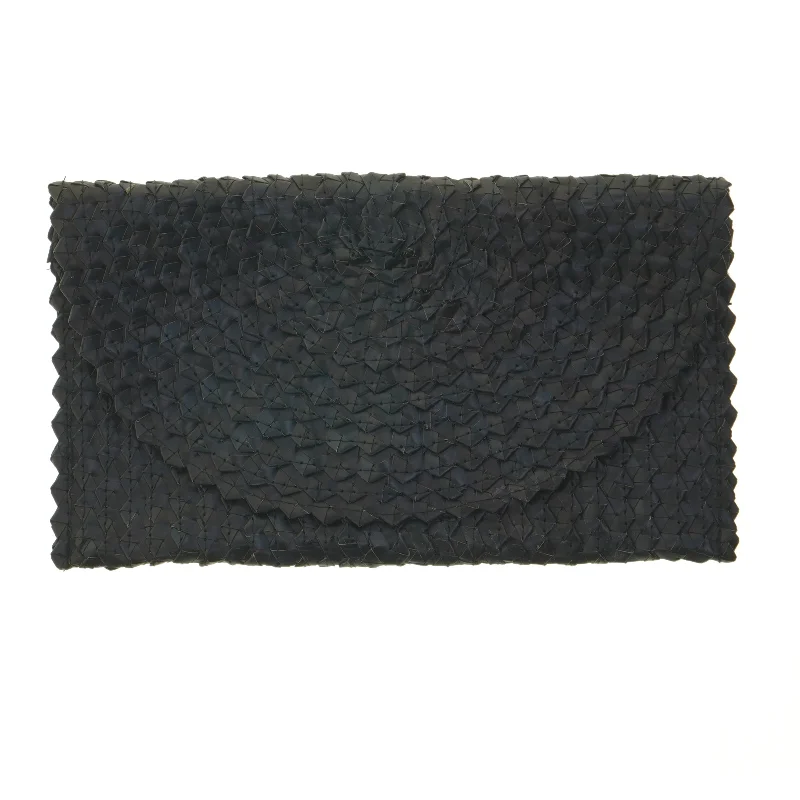 Vævet sort clutch (str. 29x17 cm)