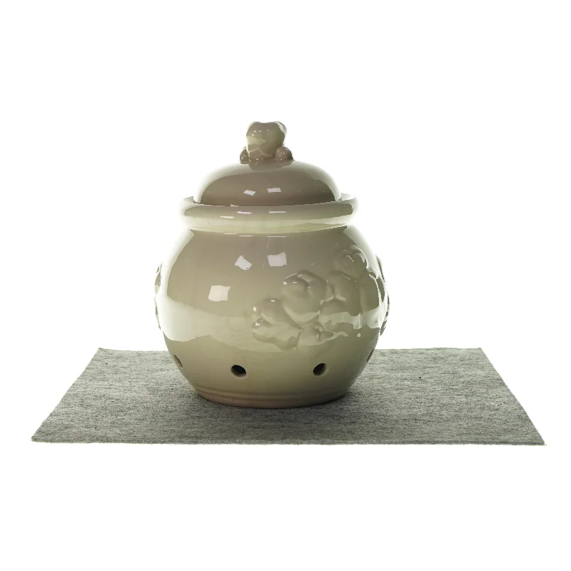 Krukke med låg (str. HØ 28x 15 cm)