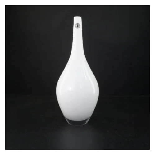 Hvid vase (str. 32 x ø 12 cm)