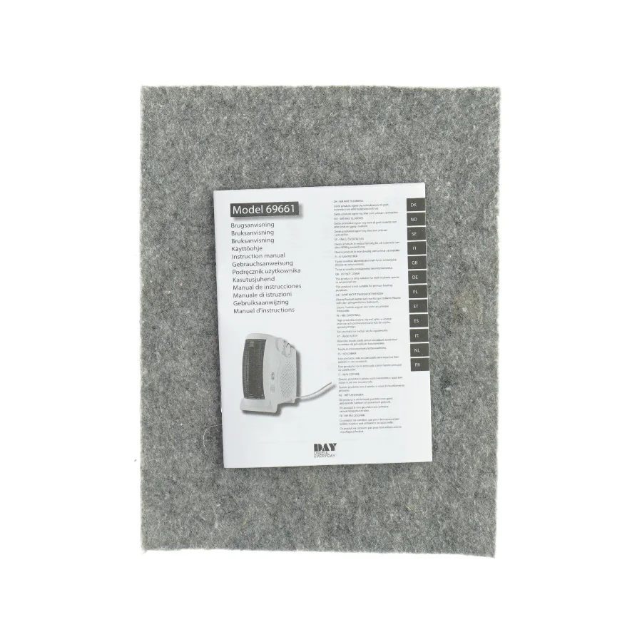 Fan heater fra Day (str. LBH 23x12x24 cm)