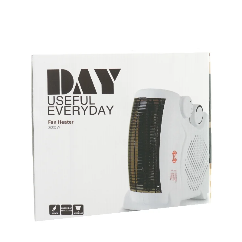 Fan heater fra Day (str. LBH 23x12x24 cm)