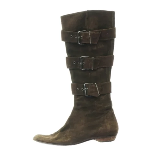 Høje støvler i ruskind (str. 39) (str. 39)