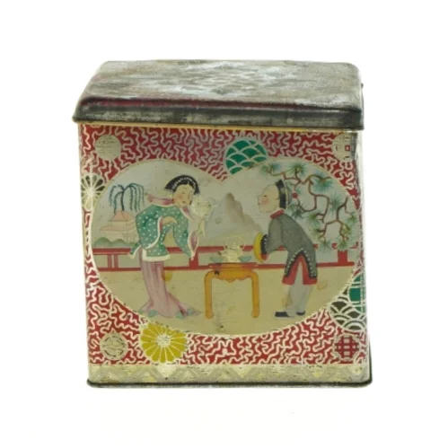Dåse med print fra Ridgways Jea (str. LBH: 12,5x12,5x12,5cm)