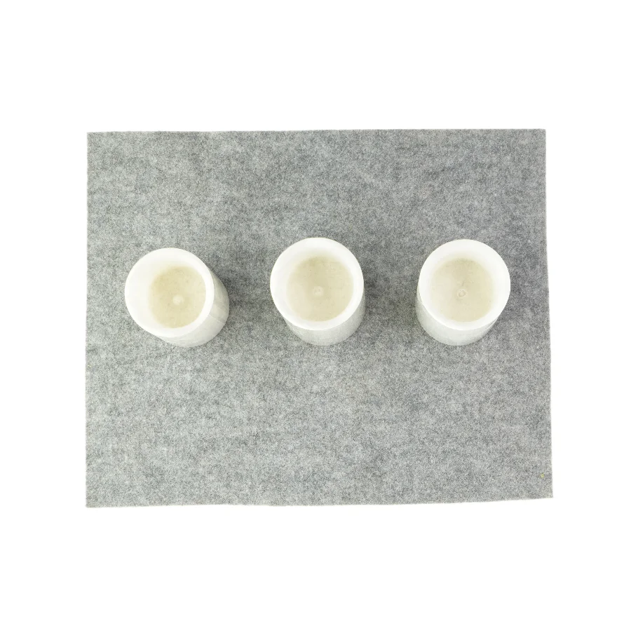 LED Bloklys (3 stk) fra Clas Ohlson (str. Ø:7/H: 13, 15 og 10 cm)