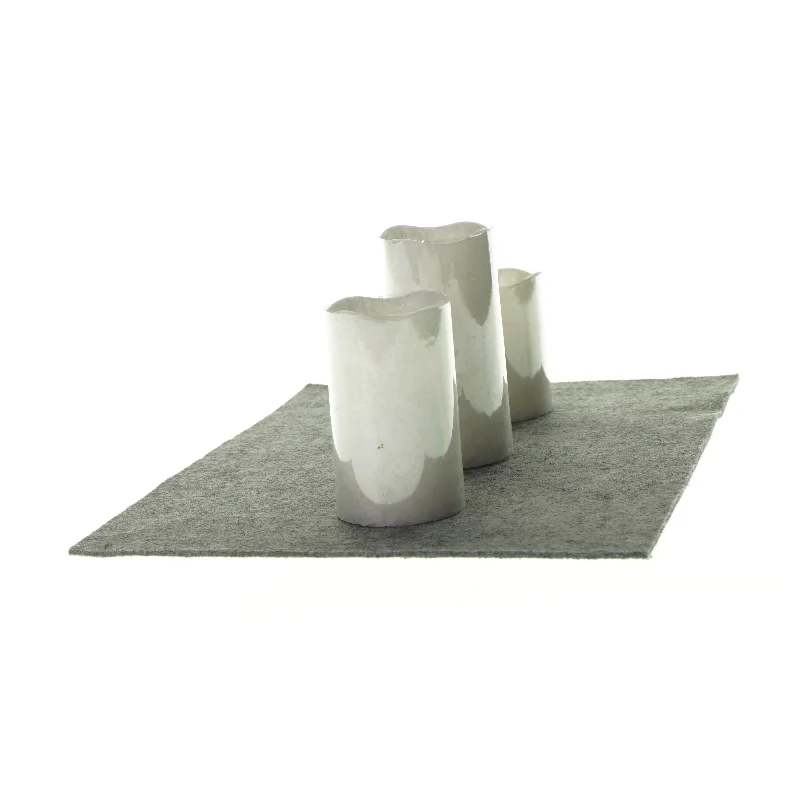 LED Bloklys (3 stk) fra Clas Ohlson (str. Ø:7/H: 13, 15 og 10 cm)