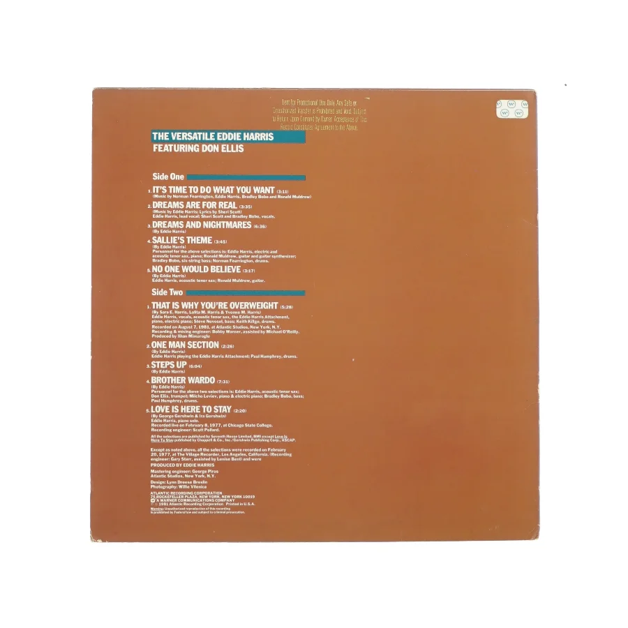 The Versatile af Eddie Harris fra LP