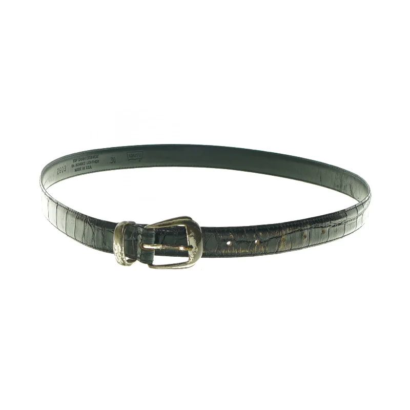 Sort læderbælte fra Levis (str. L: 86-95 cm)