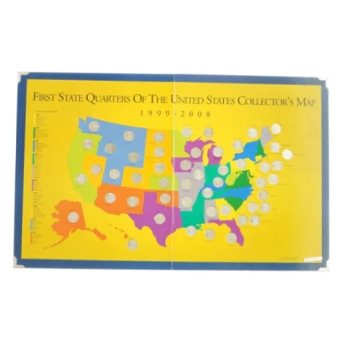 First state quarters of the united states collector´s map fra Bog (str. LB 44 35)