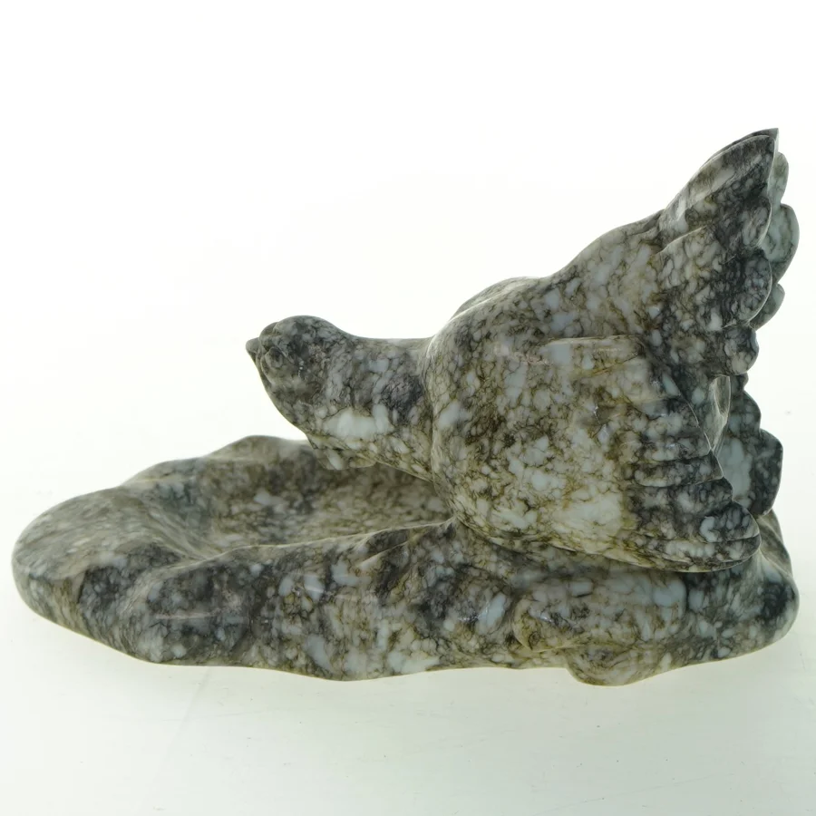 Stenfugl skulptur (str. 18x12 cm)