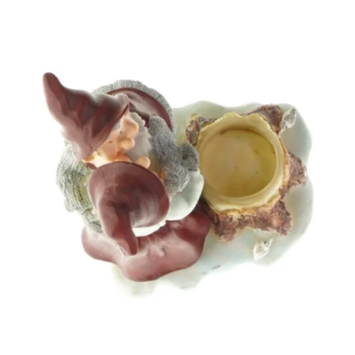 Dekorativ julefiur til lys fra Ukendt (str. LBH: 12,5x11x13,5cm)