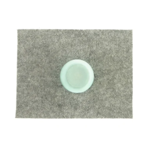 vase i grønt farvet glas (str. HØ 9x6 cm)