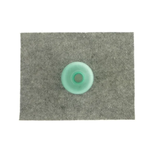 vase i grønt farvet glas (str. HØ 9x6 cm)