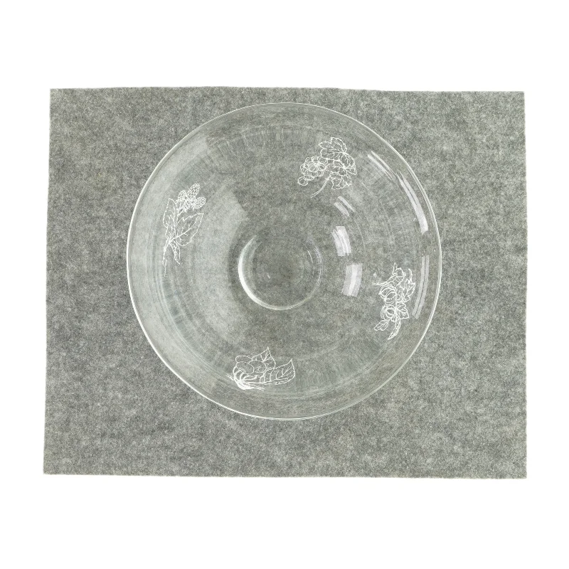 Glasskål med motiv fra Kolonihaveforbundet (str. H Ø 13x26)