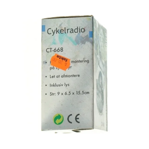 Cykelradio fra Fakta (str. LBH: 9x6,5x15,5cm)