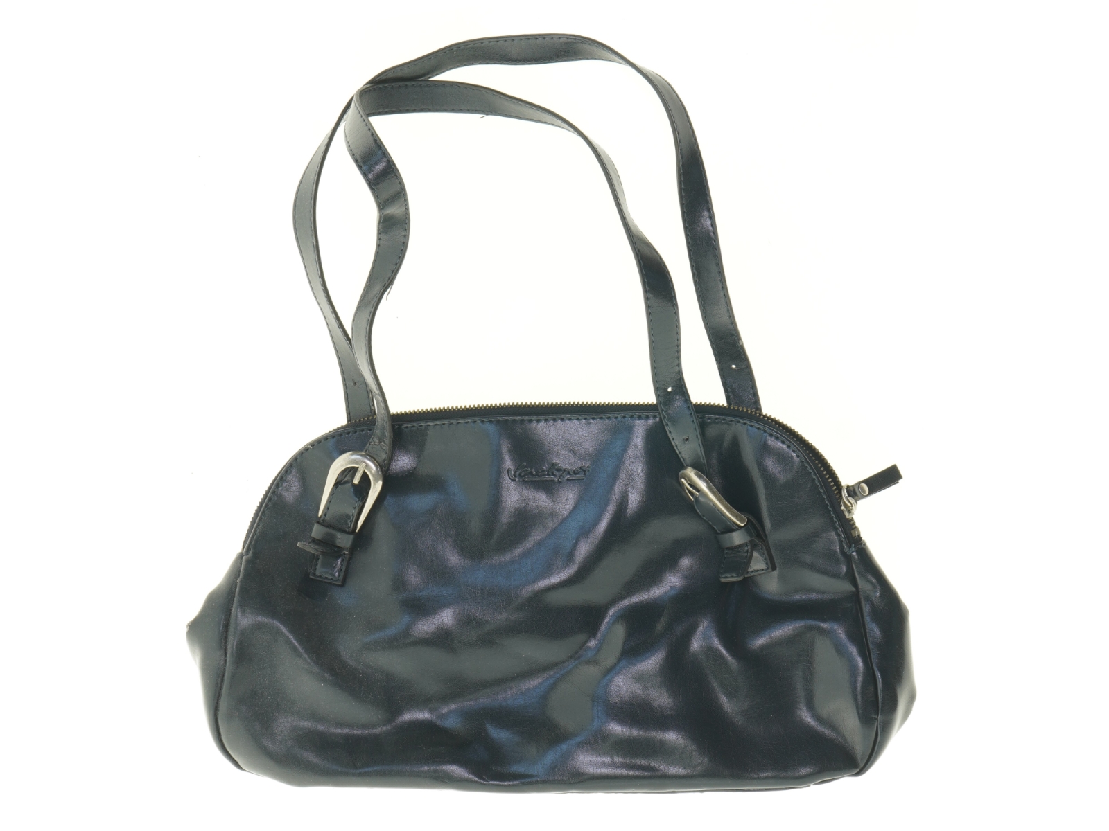 Sort skuldertaske (str. 38 x 18 x 9 cm)