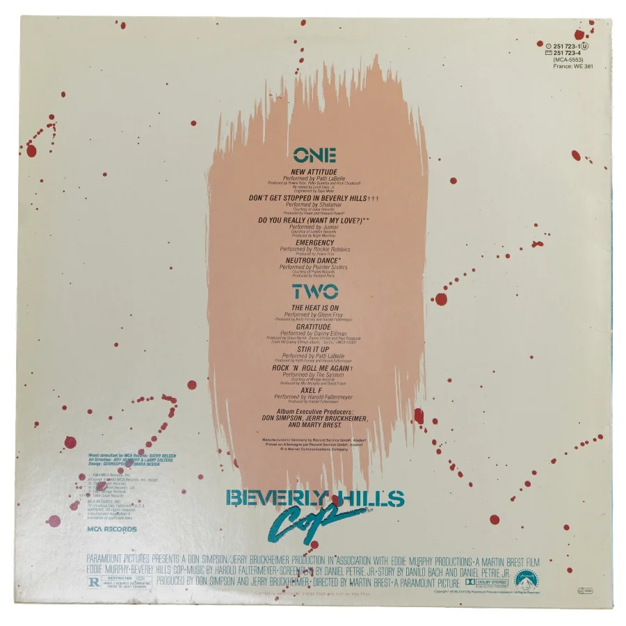 Beverly Hills Cop Soundtrack LP