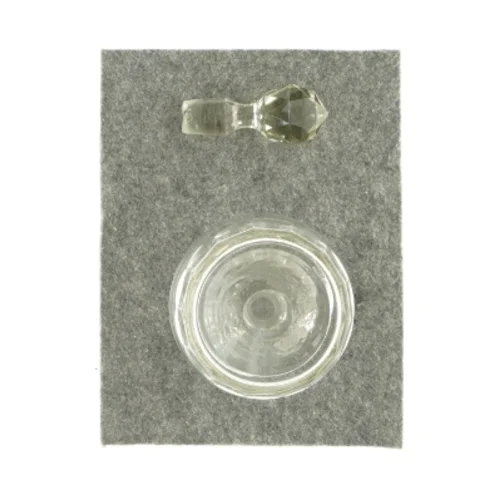 Glaskaraffel med prop (str. HØ: 16x10 cm)