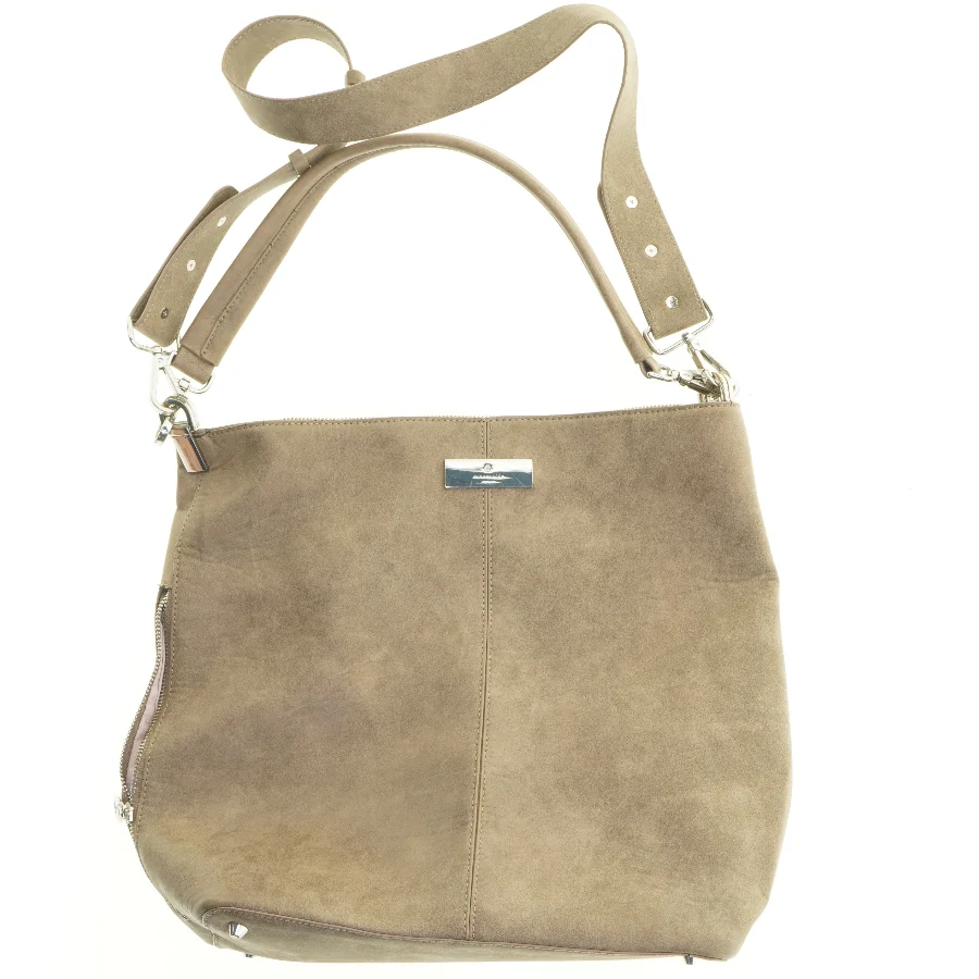 Lædertaske i skuldertaskestil fra Rosemunde (str. 40 x 35 x 16 cm)