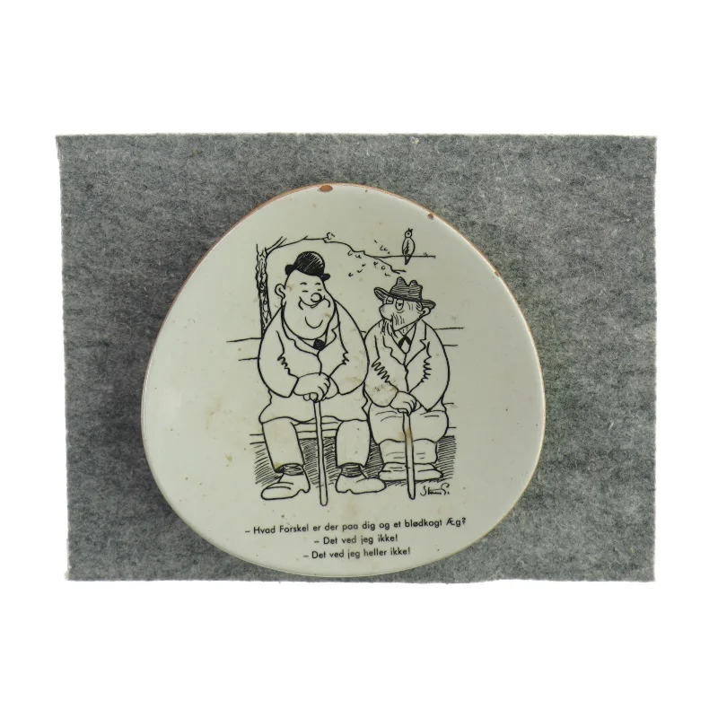 Tallerken med print fra Ukendt (str. Ø:17cm)