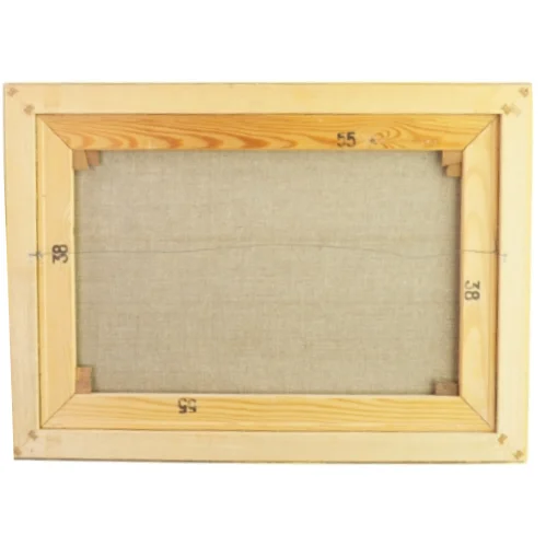 Maleri i ramme natur billede  Ukendt (str. LB:62,5x46cm)