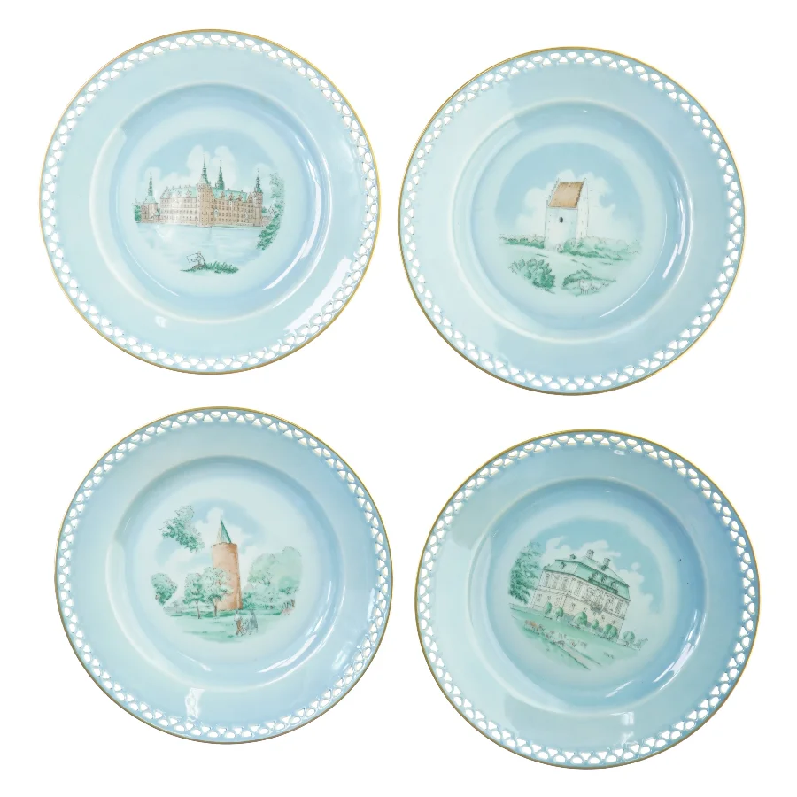 Tallerkener - 4stk fra Bing og Grøndahl (str. Ø25 cm)