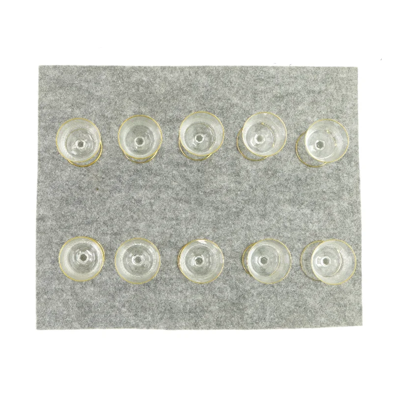 Små vinglas med guldkant 10 styk (str. HØ: 10x5,5)