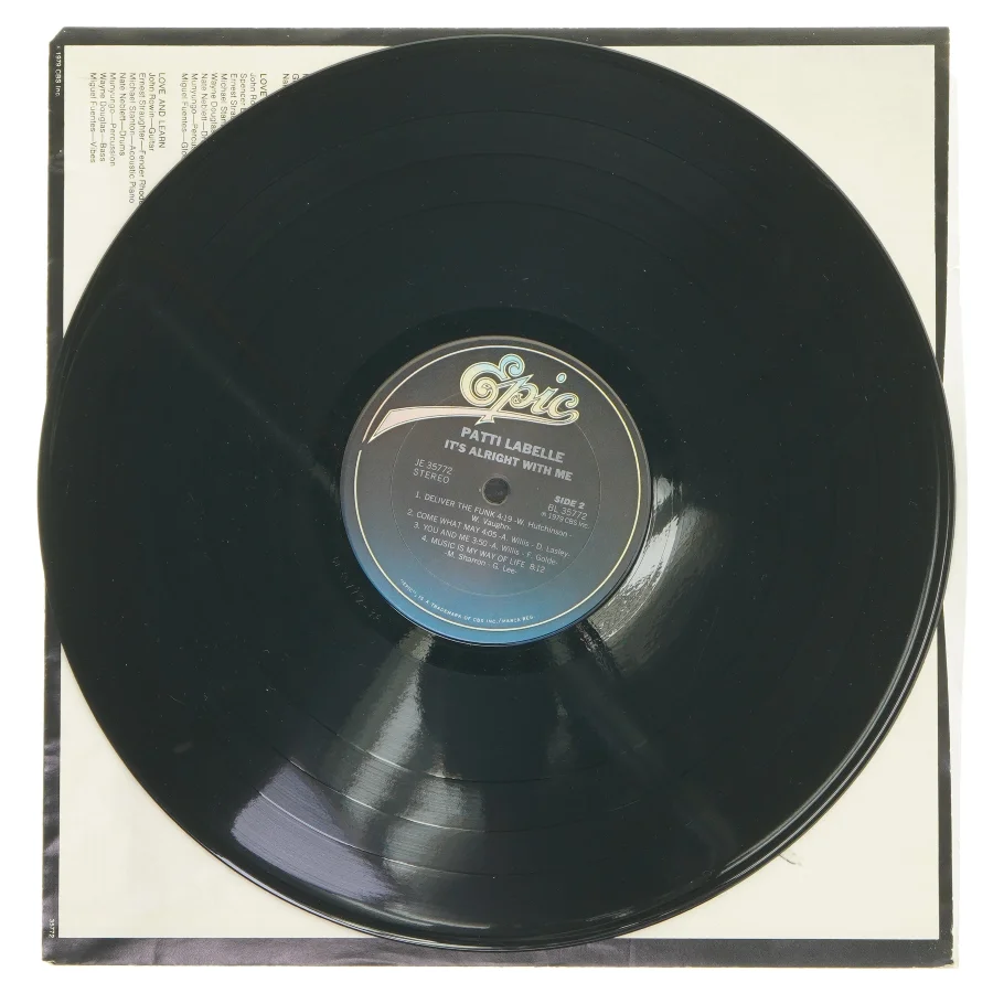 Patti LaBelle LP - It's Alright with Me fra Epic (str. 31x31 cm)