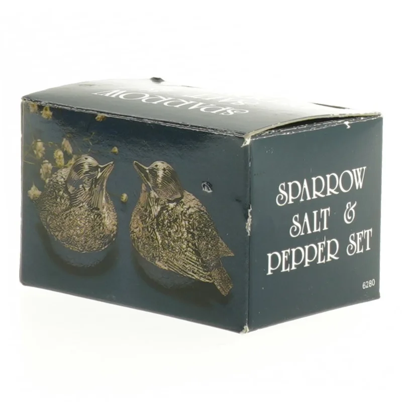 Sparrow salt- og pebersæt (str. 4 x 4 x 5 cm)